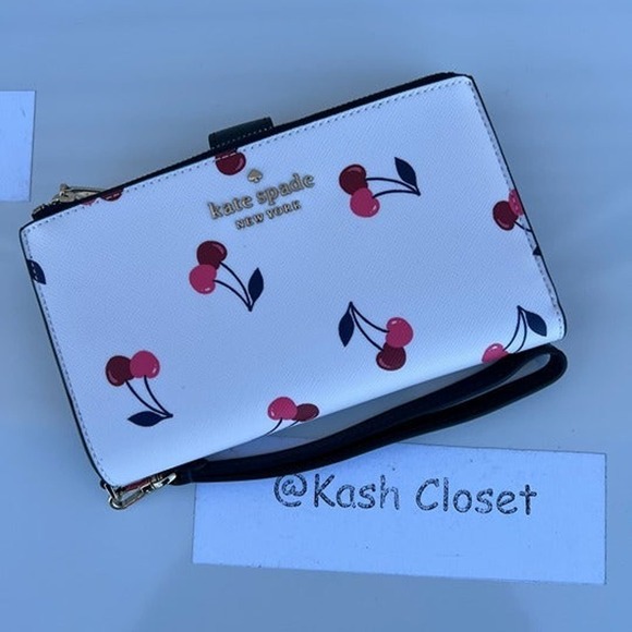 kate spade Handbags - Kate Spade phone wallet wristlet Staci dancing cherries